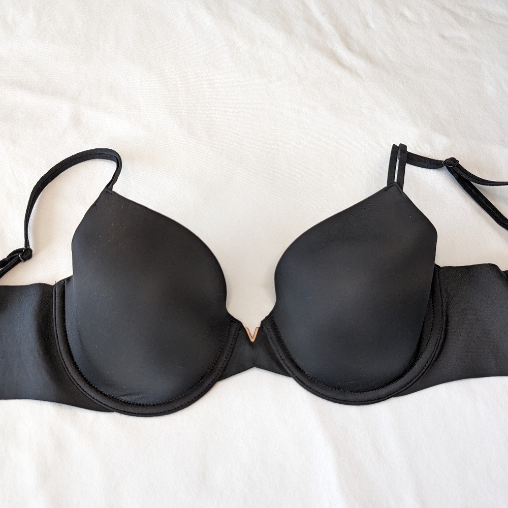 Victoria's Secret Smooth Black Perfect Coverage Lightly Lined Underwire …